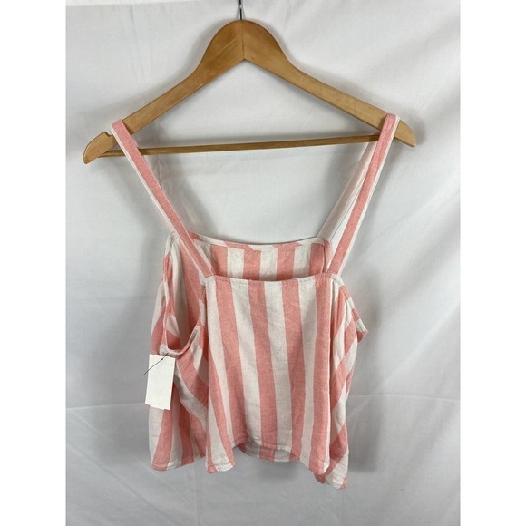 4/$25 NWT Abound Striped Linen Blend Crop Camisole - Picture 6 of 6